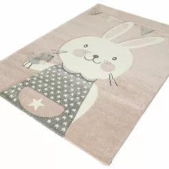 Edessä 21 Pupu Lasten Matto - Vaaleanpunainen - Mari-Kaluste