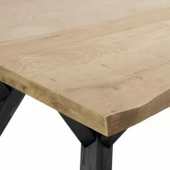Lana Lankkupöytä Tammikannella - Metallijaloilla - Mari-Kaluste 8 Lana Lankkupöytä Tammikannella - Metallijaloilla - Mari-Kaluste -Huonekalu kauppa Ash table Lana antique woodenblacklegs 3 huge