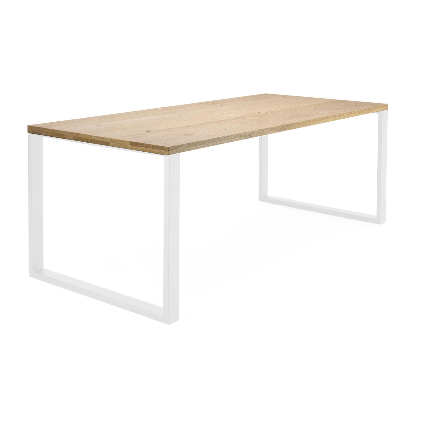 Edna Lankkupöytä Tammikannella Metallijaloilla - Mari-Kaluste 1 Edna Lankkupöytä Tammikannella Metallijaloilla - Mari-Kaluste