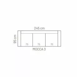 Mocca 3-istuttava Sohva - Mari-Kaluste 11 Mocca 3-istuttava Sohva - Mari-Kaluste -Huonekalu kauppa Mocca 3 mittatiedot