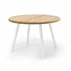 Olivia Pyöreä Lankkupöytä Mäntykannella ø115 Cm - Mari-Kaluste -Huonekalu kauppa Olivia round pine antiik.valk