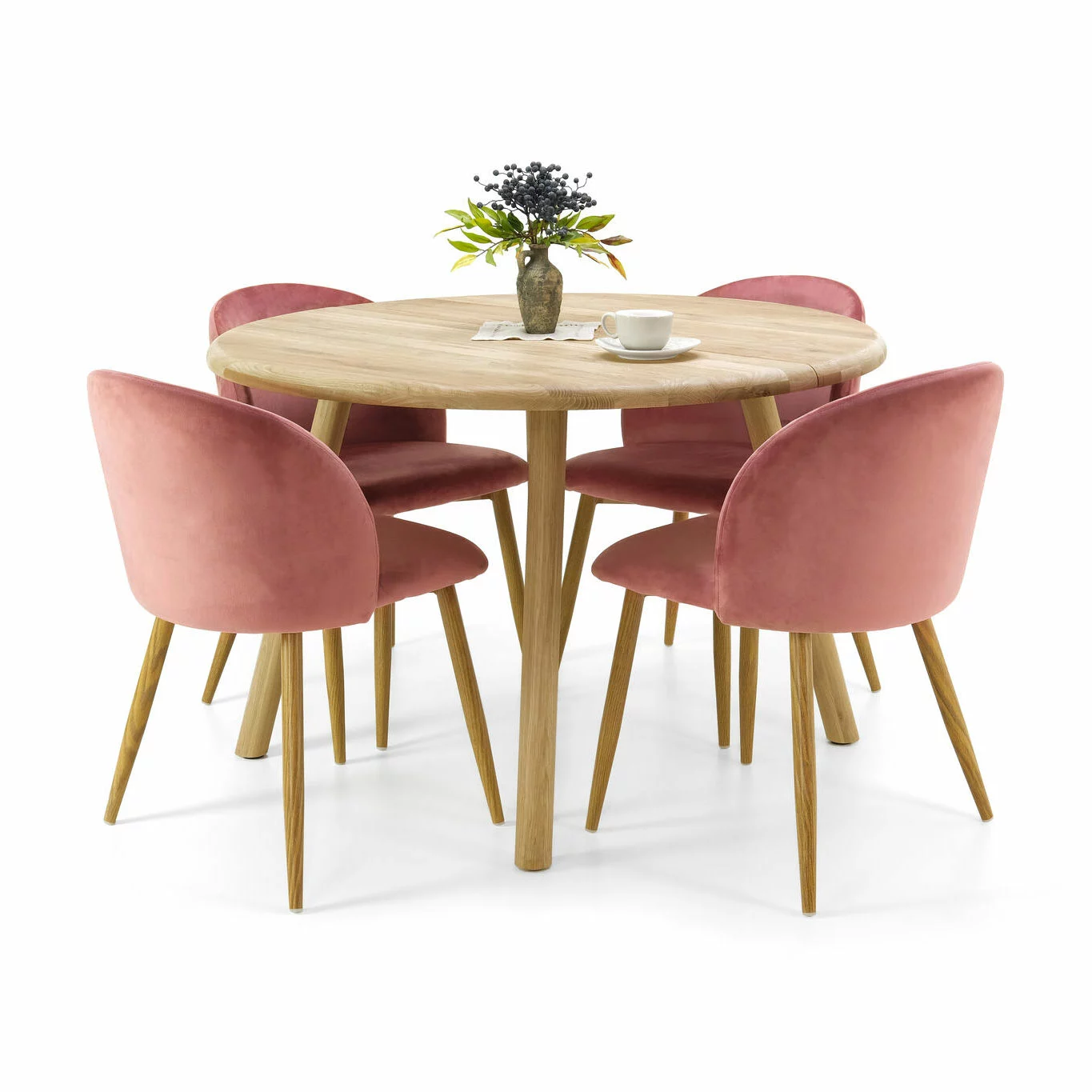 Olivia Pyöreä Lankkupöytä Tammikannella, ø115 Cm - Mari-Kaluste 1 Olivia Pyöreä Lankkupöytä Tammikannella, ø115 Cm - Mari-Kaluste