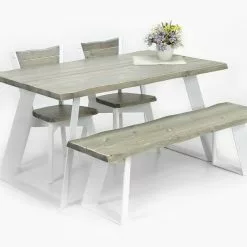 Lana Lankkupenkki Mäntykannella - Metallijaloilla - Mari-Kaluste -Huonekalu kauppa PrSRzePo scaled 1