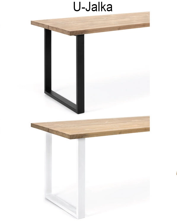 Edna Lankkupöytä Saarnikannella Metallijaloilla - Mari-Kaluste 4 Edna Lankkupöytä Saarnikannella Metallijaloilla - Mari-Kaluste - Image 4