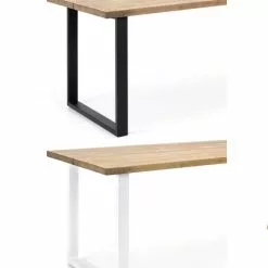 Edna Lankkupöytä Tammikannella Metallijaloilla - Mari-Kaluste 7 Edna Lankkupöytä Tammikannella Metallijaloilla - Mari-Kaluste -Huonekalu kauppa U jalka metalli 3