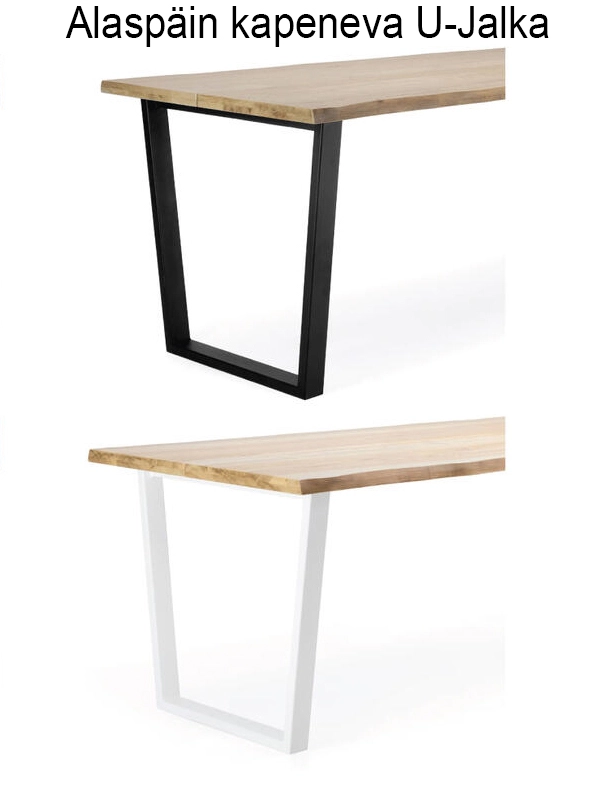 Edna Lankkupöytä Saarnikannella Metallijaloilla - Mari-Kaluste 5 Edna Lankkupöytä Saarnikannella Metallijaloilla - Mari-Kaluste - Image 5