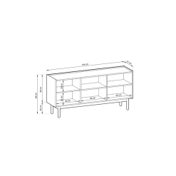 Bohox Taso 144cm - Mari-Kaluste 9 Bohox Taso 144cm - Mari-Kaluste -Huonekalu kauppa bohox taso mittakuva 1
