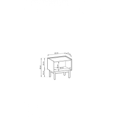 Bohox Yöpöytä - Mari-Kaluste -Huonekalu kauppa bohox yopoyta mittakuva