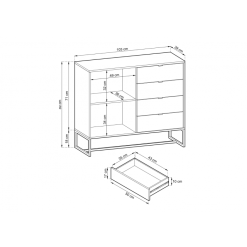 Fore Senkki 103cm - Mari-Kaluste 10 Fore Senkki 103cm - Mari-Kaluste -Huonekalu kauppa fore senkki 103 mittakuva