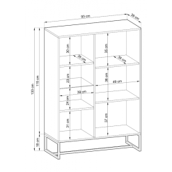 Fore Vitriini 93cm - Mari-Kaluste 11 Fore Vitriini 93cm - Mari-Kaluste -Huonekalu kauppa fore vitriini mittakuva