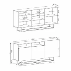 Jalo Senkki 180cm - Mari-Kaluste 9 Jalo Senkki 180cm - Mari-Kaluste -Huonekalu kauppa jalo senkki 180 tammimusta 1 1