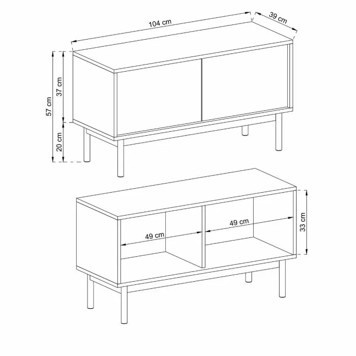 Milo Tv-taso 104cm - Mari-Kaluste 2 Milo Tv-taso 104cm - Mari-Kaluste - Image 2