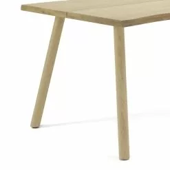 Edna Lankkupöytä Tammikannella Puujaloilla - Mari-Kaluste -Huonekalu kauppa pyorea puujalka tammi